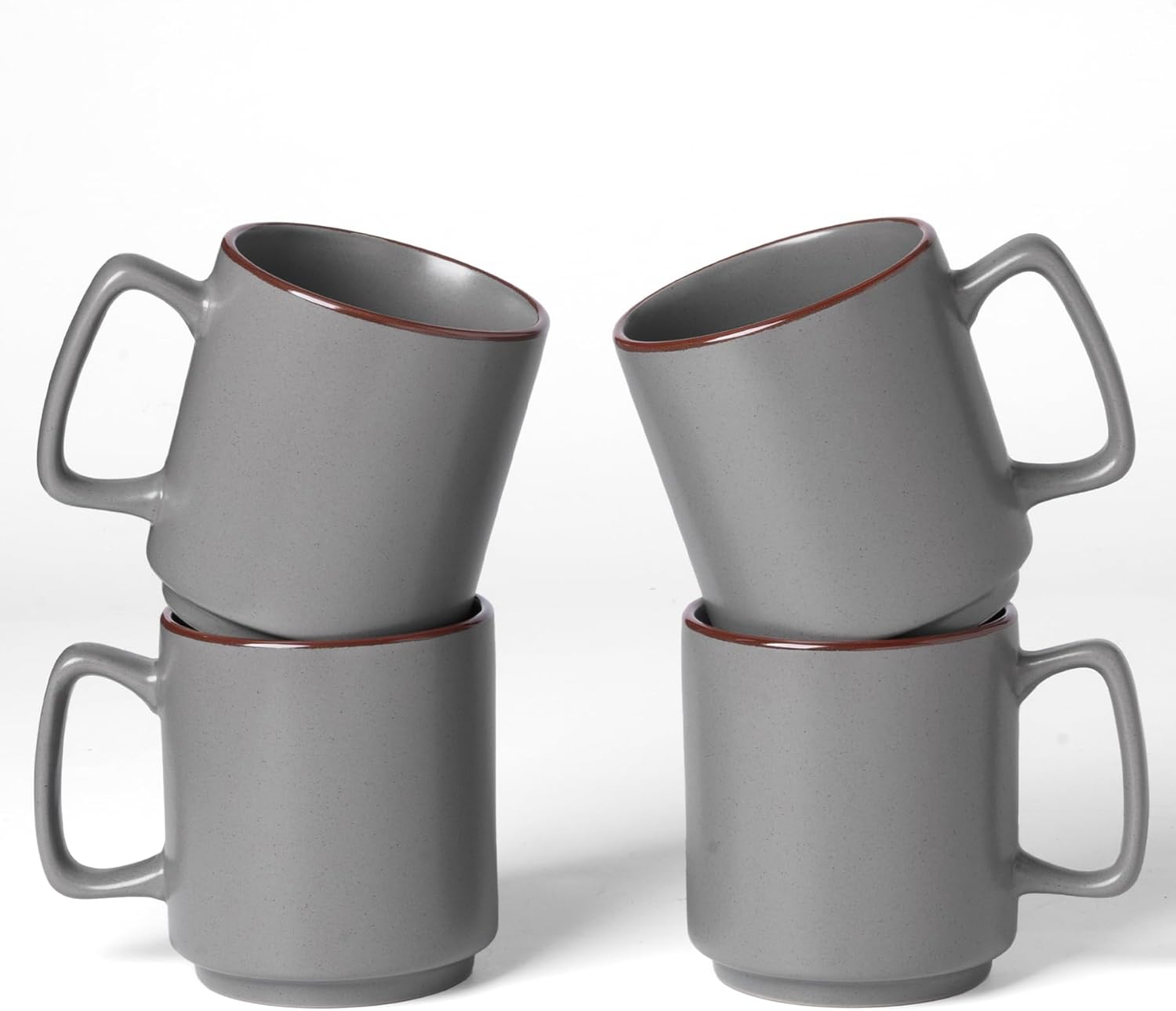 famiware Coffee Mugs Set of 4, Nebula 14oz Coffee Mugs, Ceramic Cup Set with Handle for Latte, Tea