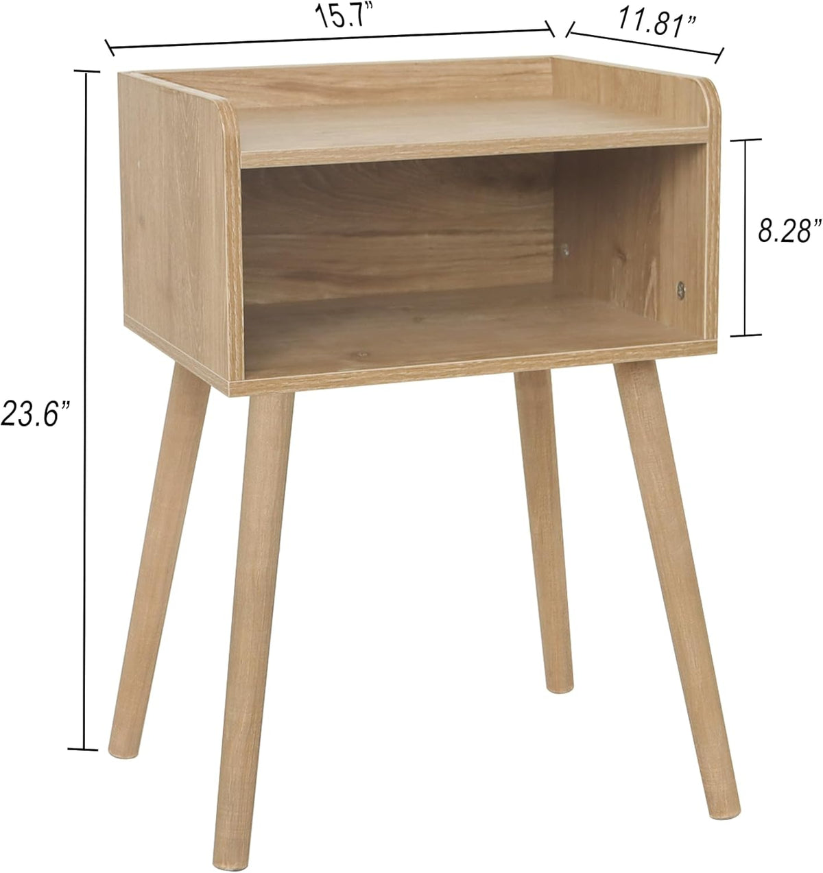 MaxSmeo Nightstand, Mid Century Modern Side Table Bedroom with Storage, Small End Bedside Table