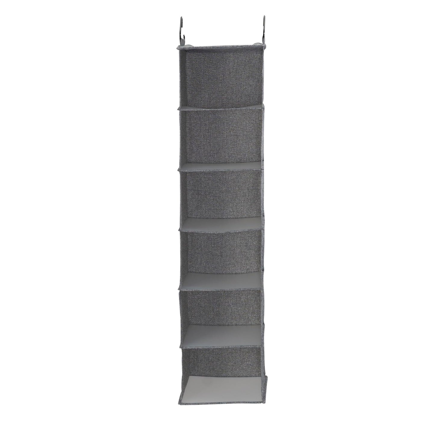 Household Essentials 6 Shelf Hanging Closet Organizer, Hanging Closet Shelf, Fabric Poly Linen and