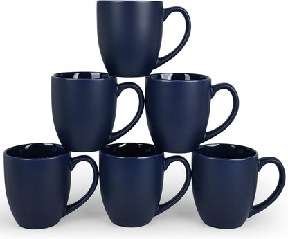 16oz Coffee Mugs Set of 6, Large Ceramic Modern Coffee Mugs With Handle For