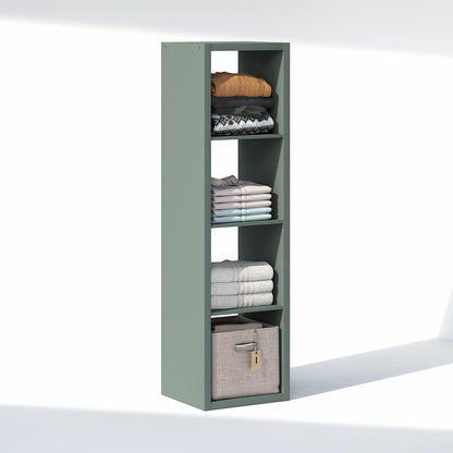 Furinno Cubic Extra Thick 4-Cube Closet Organizers and Storage, Sage Green