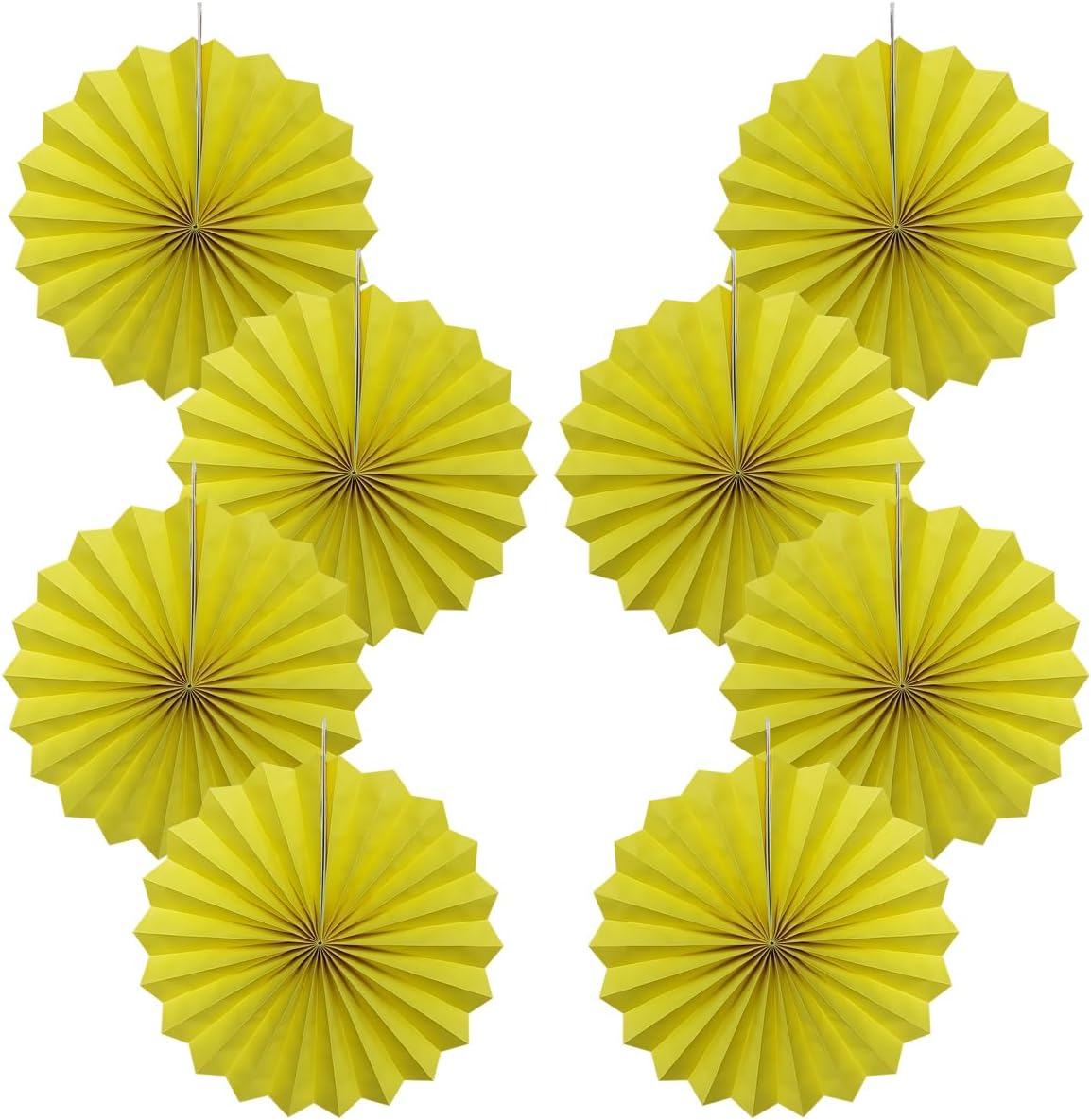 Yellow Party Decorations,Paper Decorations for Party,Lemon Decorations Party Paper Fans Bulk