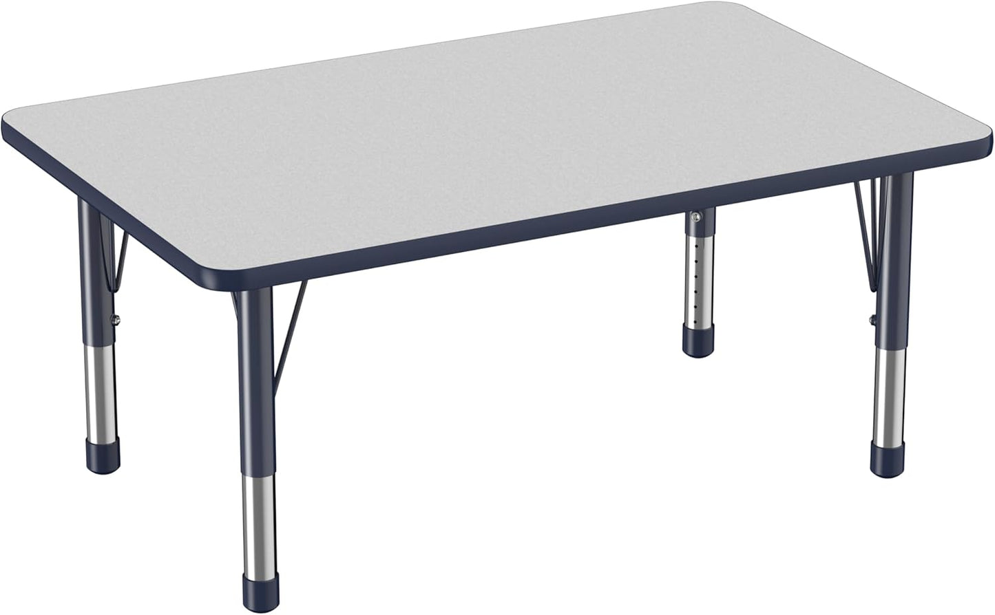 FDP Rectangle Activity School and Classroom Kids Table (30 x 48 inch), Chunky Toddler Legs