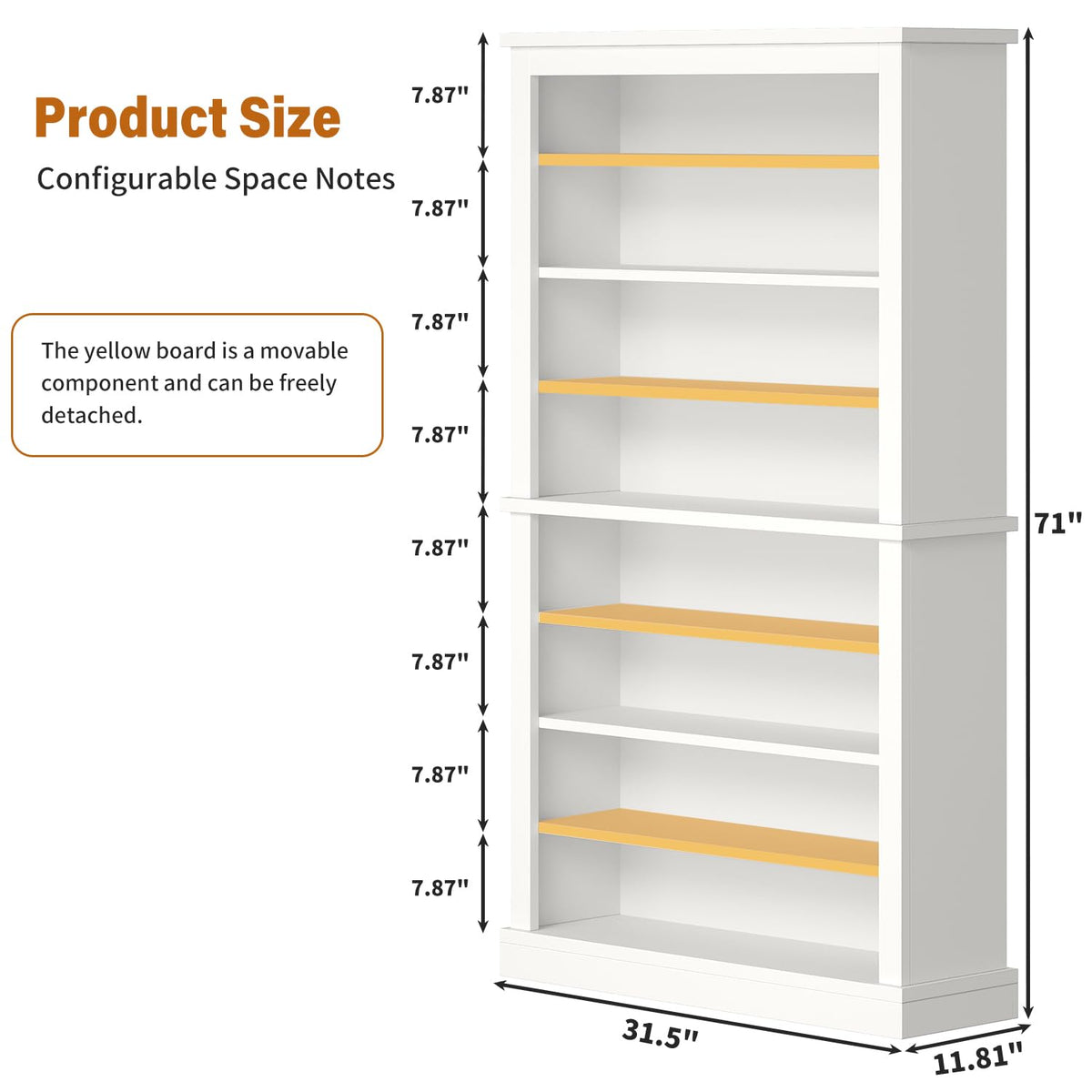 knoworld Freestanding Shoe Cabinet, Holds 40-45 Pairs, 71 Inch Tall 9-Tier Shoe Rack with