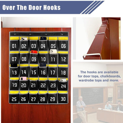 Loghot Classroom Accessories Closet Pocket Chart for Cell Phones Holder Wall Door Hanging Organizer