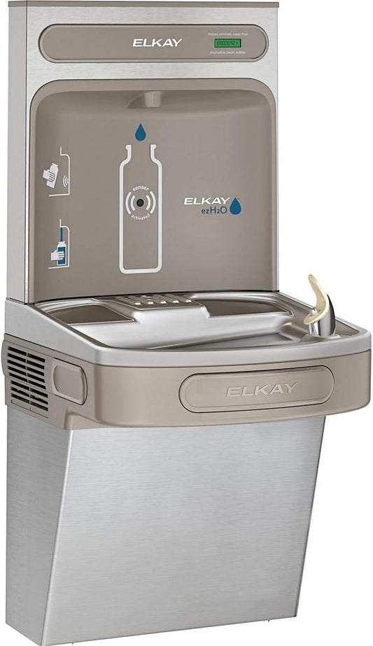 Elkay EZSDWSSK EZH2O Wall Mount Drinking Fountain and Bottle Filling Station with Silver Ion