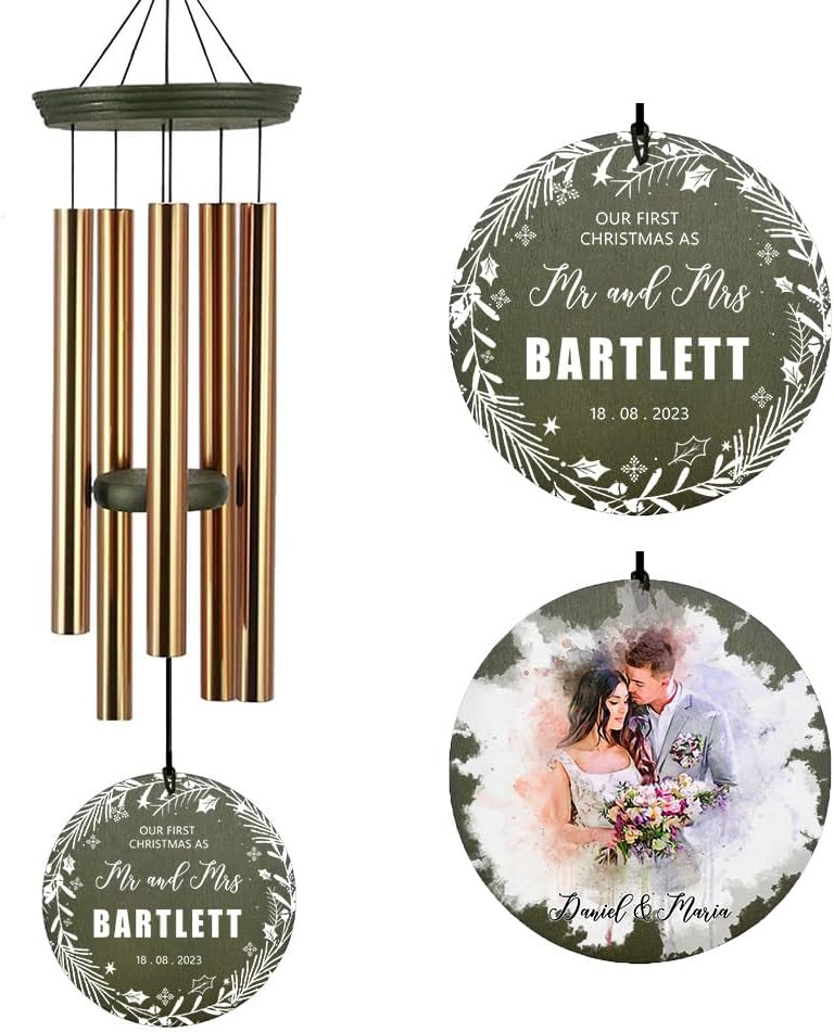 ASTARIN Personalized 20th 50th Anniversary Wind Chime, Happy Anniversary Wedding Valentine's Day