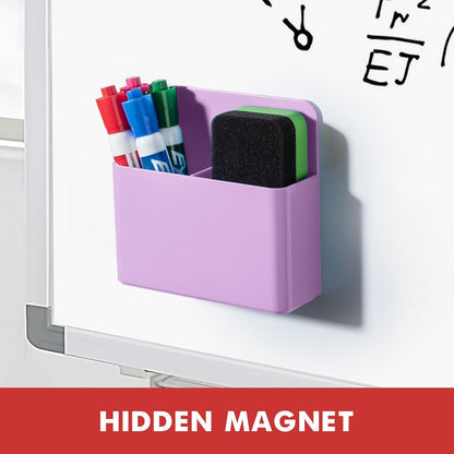 BEYGORM 2 Pack Plastics Magnetic Pen Holder for Refrigerator, Dry Erase Marker Holder for