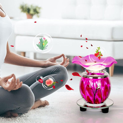 HUNANBANG 3 in 1 Electric Oil Warmer Scented Wax Warmer with with Auto Off Timer Candle Wax Melt