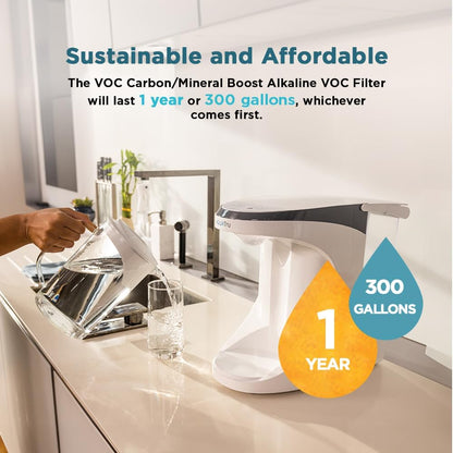 AquaTru Carafe Smart Alkaline | Countertop Water Purifier for PFAS and Other Contaminants with