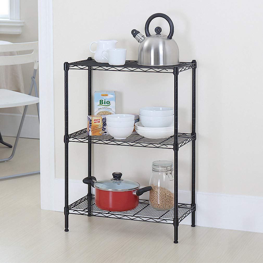 BestOffice 3 Wire Shelving Unit Garage NSF Wire Shelf Metal Large Storage Shelves Heavy Duty Height