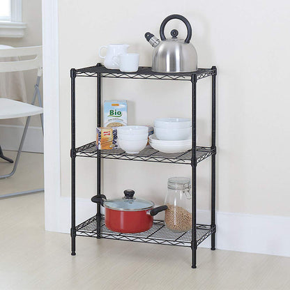 BestOffice 3 Wire Shelving Unit Garage NSF Wire Shelf Metal Large Storage Shelves Heavy Duty Height
