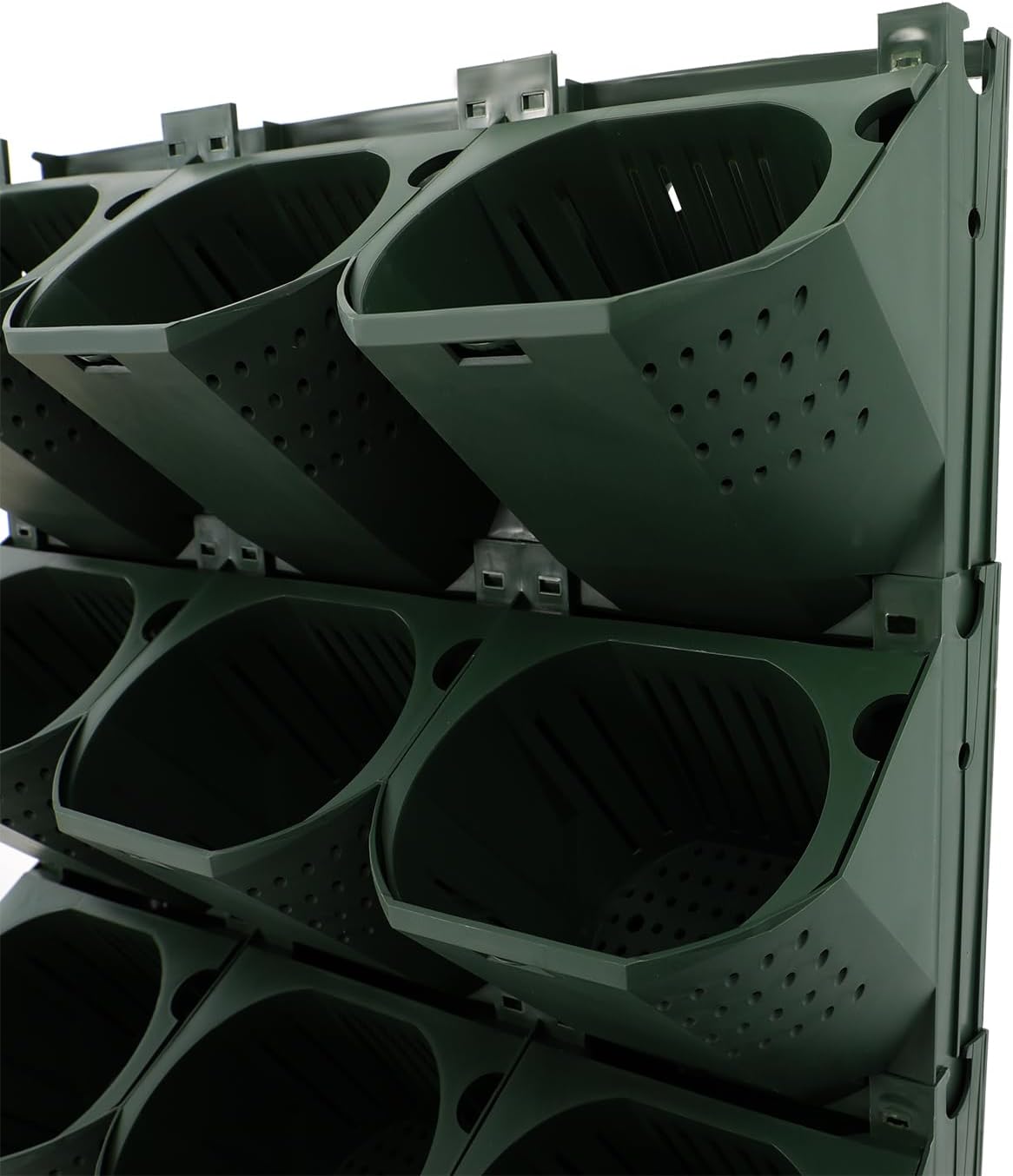 12Pieces 3-Pot Wall Planter Vertical Garden Plant Walls Wall Mounted Vertical Planter with