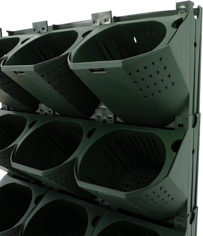 12Pieces 3-Pot Wall Planter Vertical Garden Plant Walls Wall Mounted Vertical Planter with