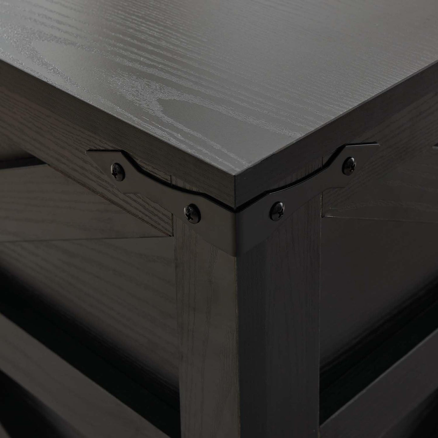 Black Coffee Table with Storage, Cocktail Table with Hinged Lift Top, Farmhouse Square Wood Center