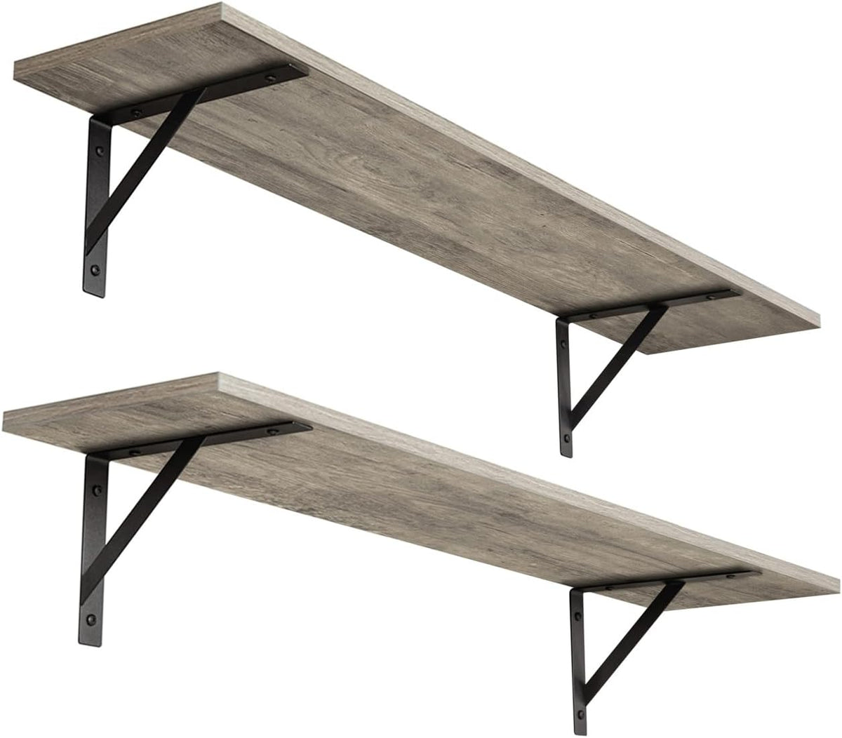 DINZI LVJ Long Shelf, 31.5 Inch Large Wall Mounted Shelves Set of 2, Easy-to-Install, Display