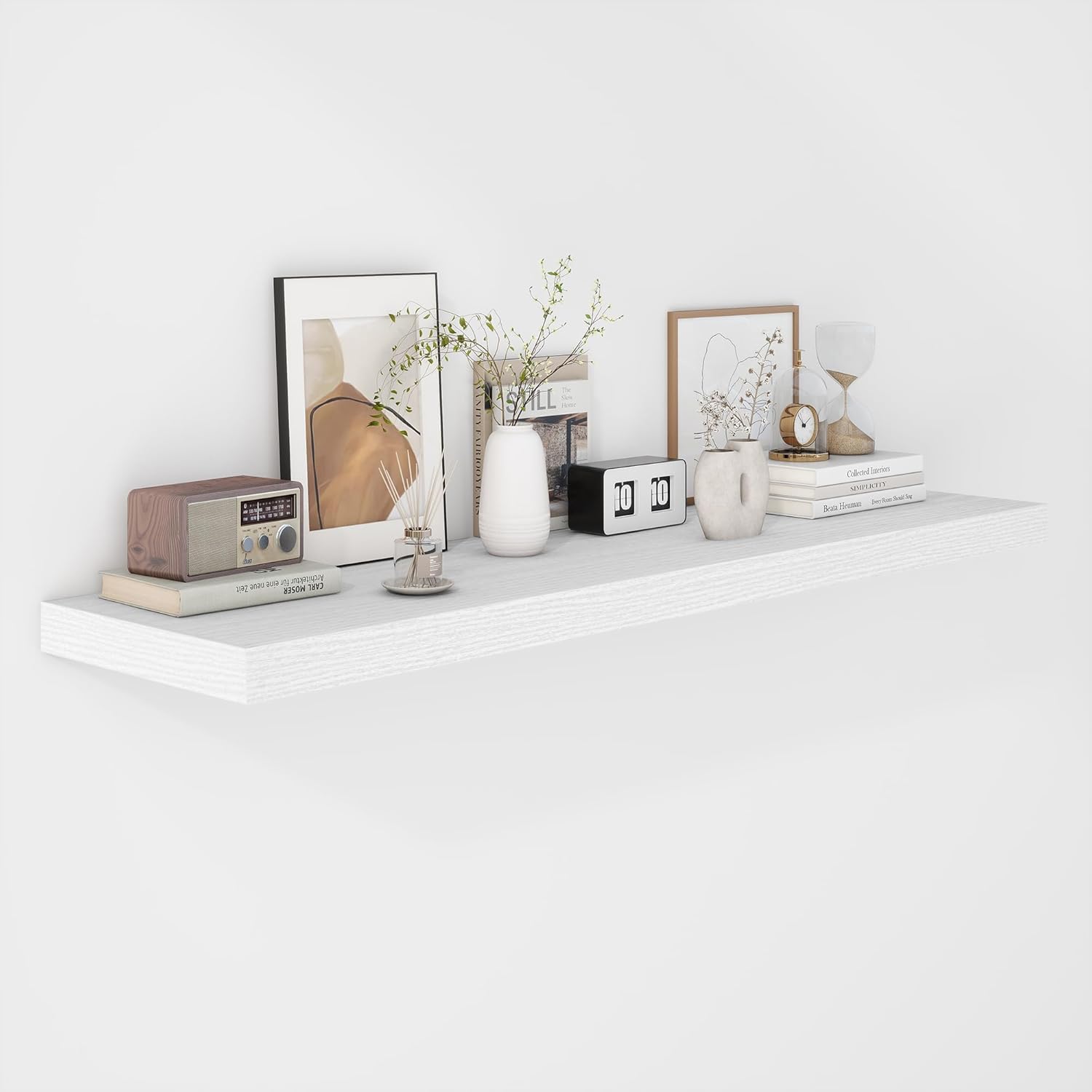 Fun Memories Floating Shelves - 12 Inch Rustic Wooden Wall Shelves - Extra Deeper & Thicker Wall