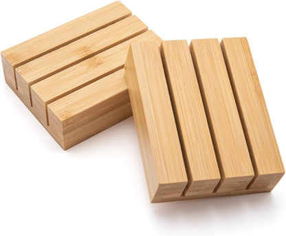 Bamboo Drawer Organizer with Knife Blocks - Silverware Organizer & Utensil Drawer Organizer