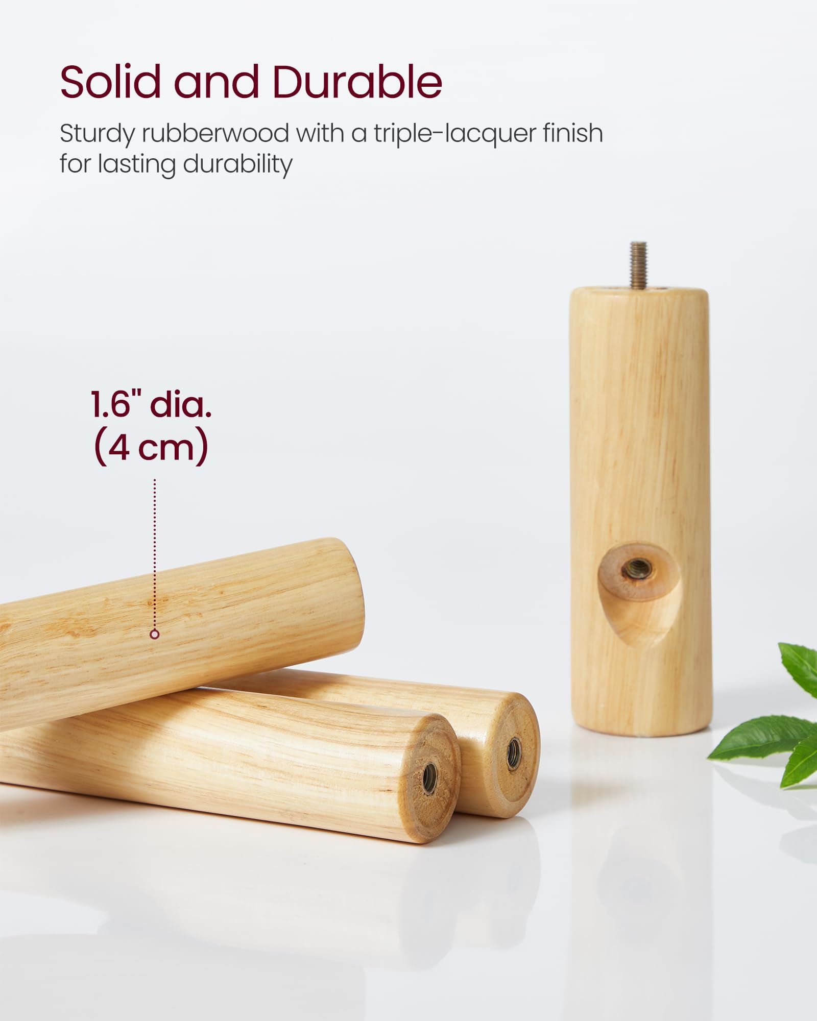 VASAGLE Solid Wood Coat Rack, Free Standing Tree-Shaped Coat Rack with 8 Hooks, 3 Height Options
