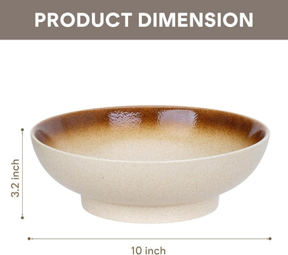 10" Decorative Bowl,Ceramic Fruit Bowl for Kitchen Counter,Coffee Table, Dining Room,Table
