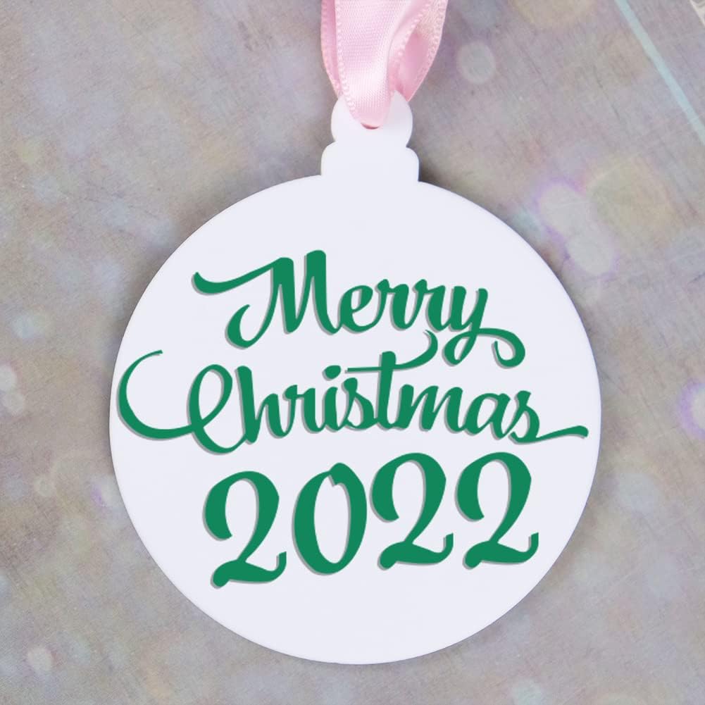 20pcs 4 Inch White Acrylic Christmas Ornaments Blanks - Unfinished Round Acrylic Ornaments for DIY