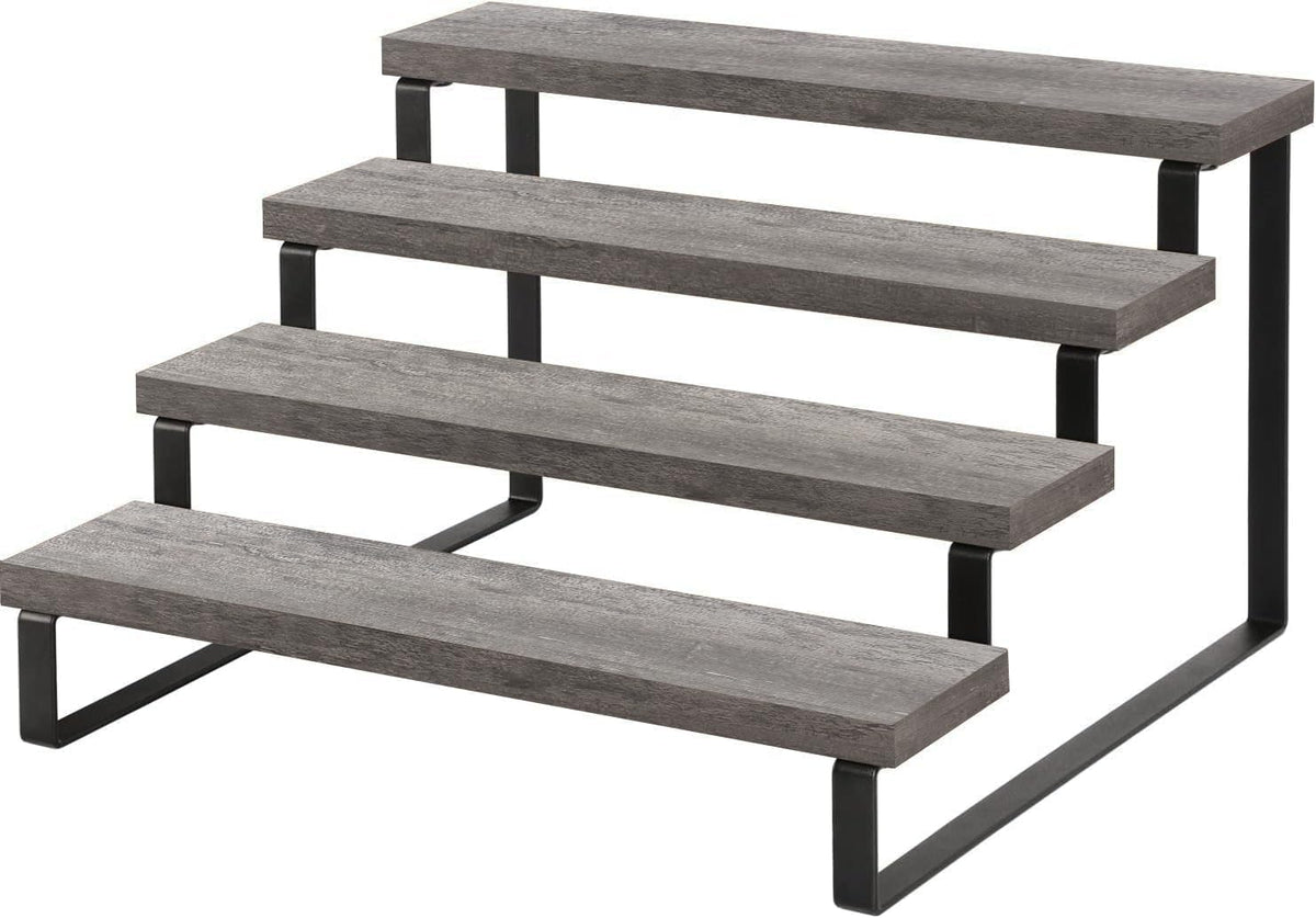 YINMIT Wooden Display Riser Stand, Tiered Perfume and Cologne Organizer Stand, 4 Tier Spice Rack