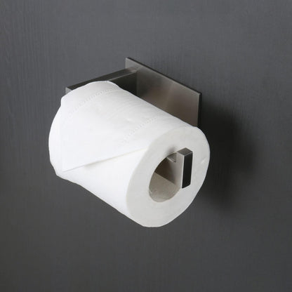 Toilet Paper Holder, Self Adhesive Tissue Holder Stainless Steel Rustproof Paper Roll Holder, No