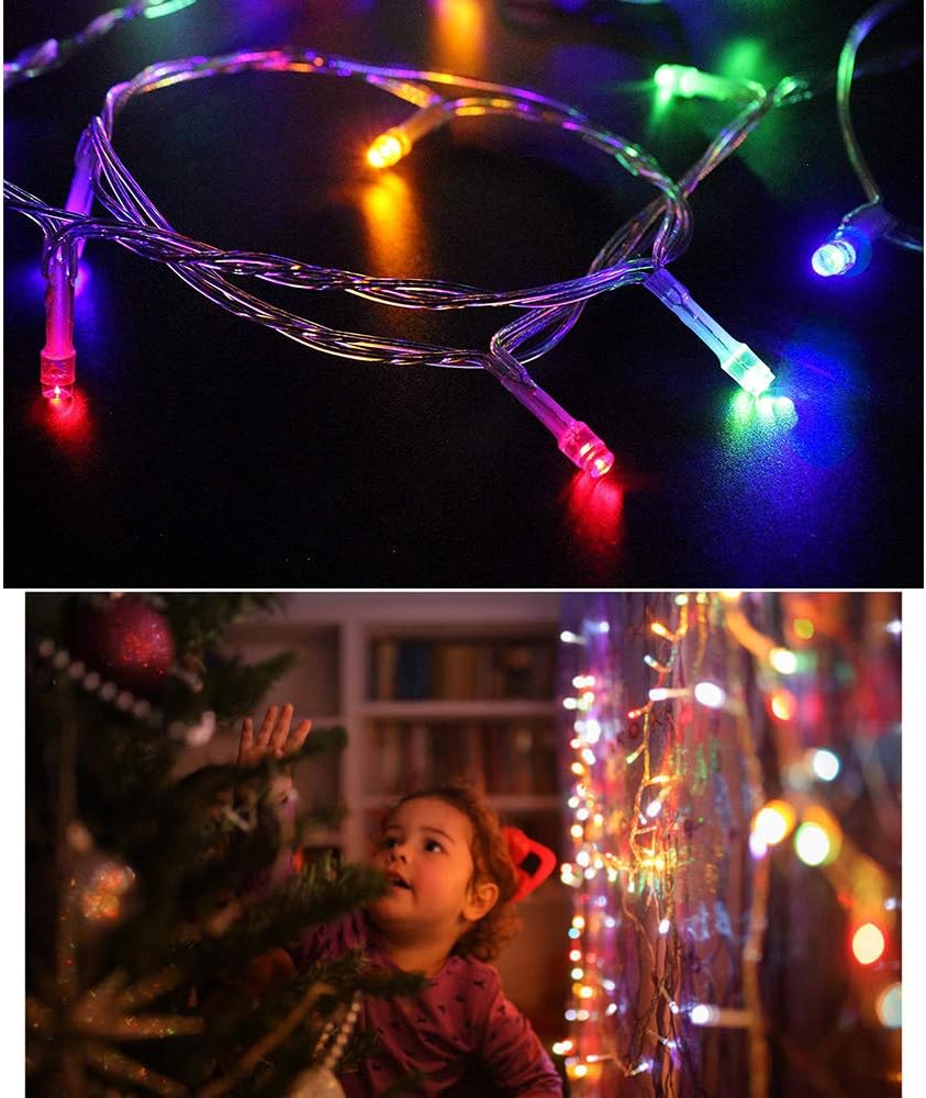 33FT 100 LEDs String Lights Waterproof Fairy Lights 8 Modes with Memory 30V UL Certified Power