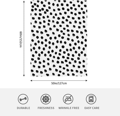 HGOD DESIGNS Polka DotsBlanket, Super Soft Brush Strokes Dots Throw Blanket 50"x60" Blanket for Bed