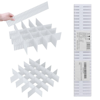 ALBAD Plastic Drawer Dividers Adjustable Drawer Organizer Dividers Separator for Tidying