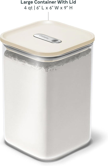 Caraway 4qt Glass Airtight Food Storage Container with Lid – Non-Toxic, BPA-Free Kitchen Storage