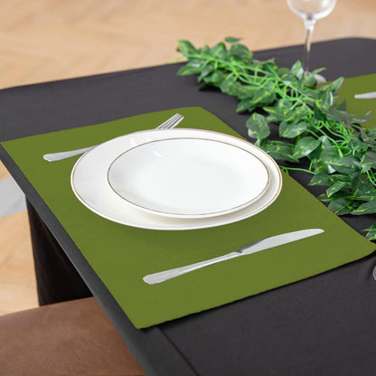 Cloth Placemats Set of 8, Linen Type Fabric Placemats Machine Washable Heat Resistant Placemats