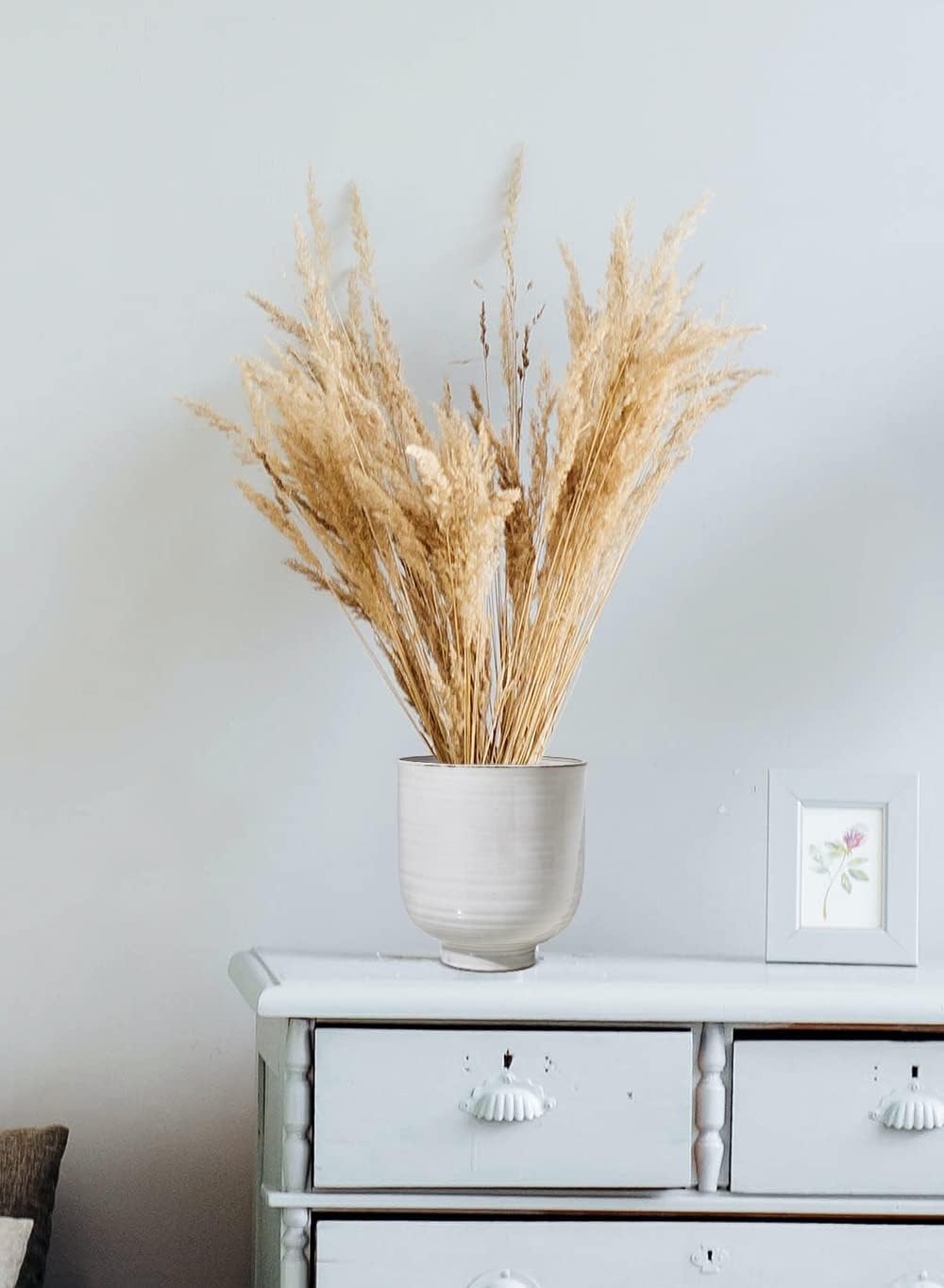 Serene Spaces Living Large Glazed Ceramic Pedestal Bowl- Centerpiece for Vintage Weddings, Events