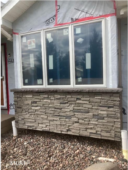 OTECKO 6-Pack Faux Stone Wall Panel 48 in x 13 in x 2 in Stacked Stone High Density Polyurethane