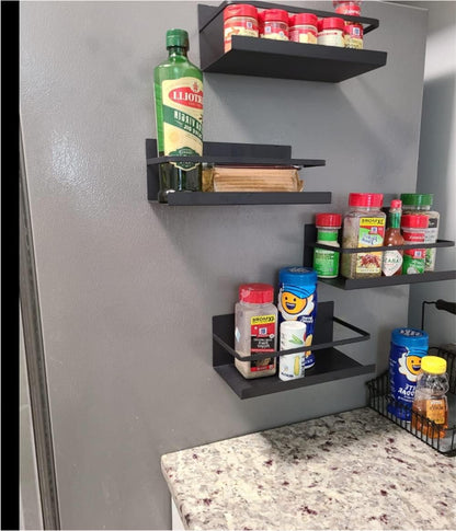 Magnetic Spice Rack Holder Paper Towel Holder with Hook for Refrigerator Fridge Organizer for
