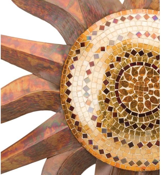 Regal Art & Gift Rainbow Copper Large Metal Sun Wall Decor - 36 Inch | Indoor Outdoor