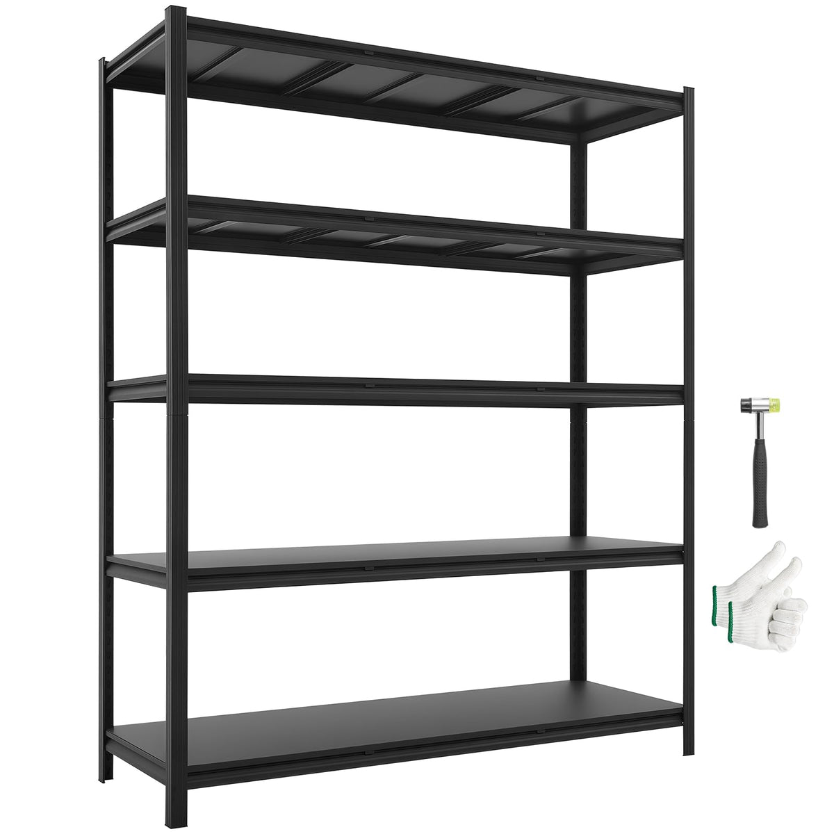 VEVOR Garage Shelving, 5-Tier Adjustable Storage Shelves, 3000 lbs Heavy Duty Garage Shelves, Metal