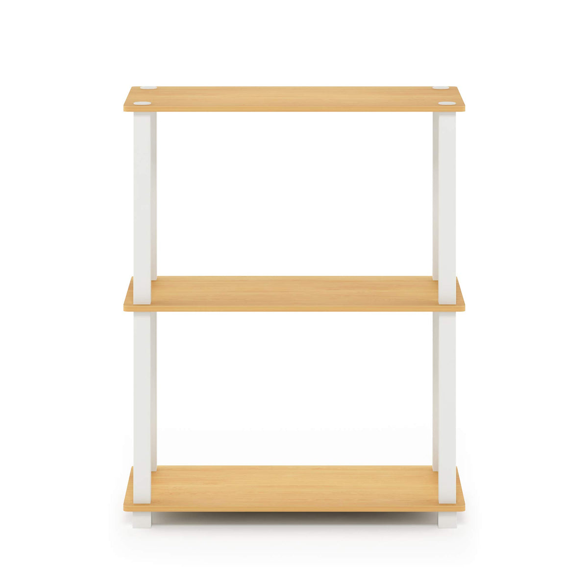 Furinno TURN-S-TUBE Storage Shelves, 3-Tier Book Shelf, Corner Shelf, Toolless Open Shelves, for