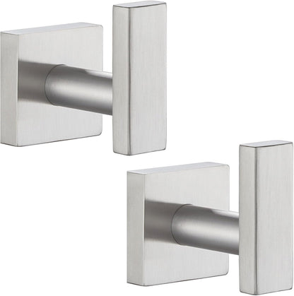 Angle Simple Bathroom Towel Hook 2 Pack, SUS304 Stainless Steel Bath Robe Holder, Modern Coat Hook