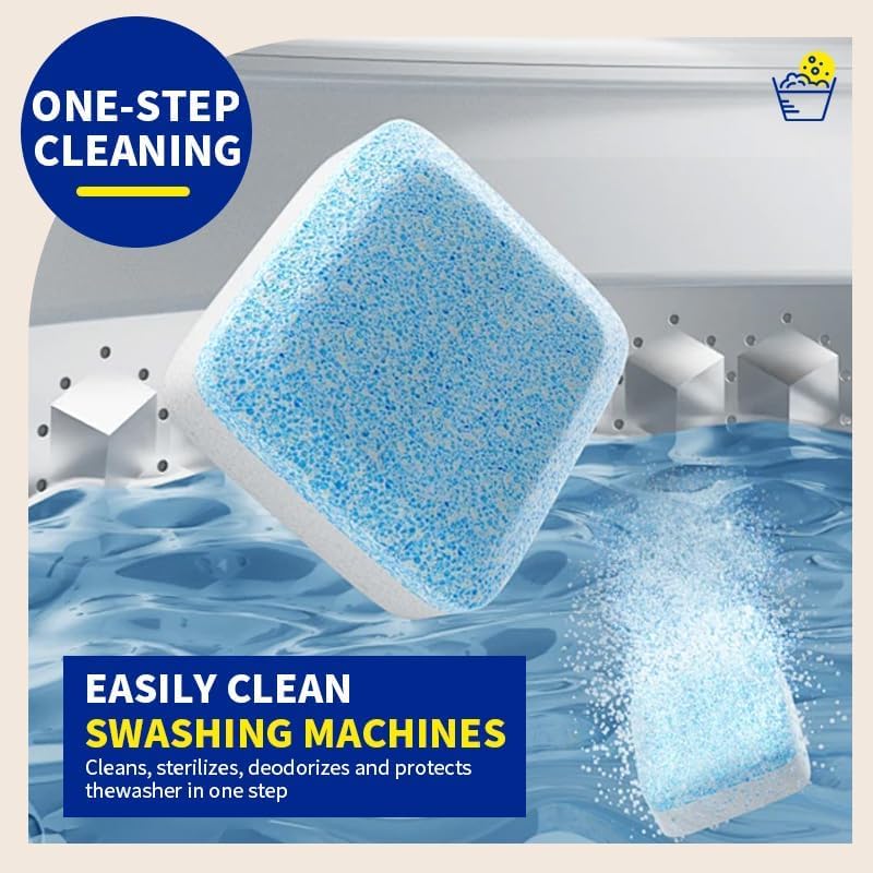 Washing Machine Cleaner Tablets - 24 Pack (12 Month Supply) | HE Compatible for Top & Front Load