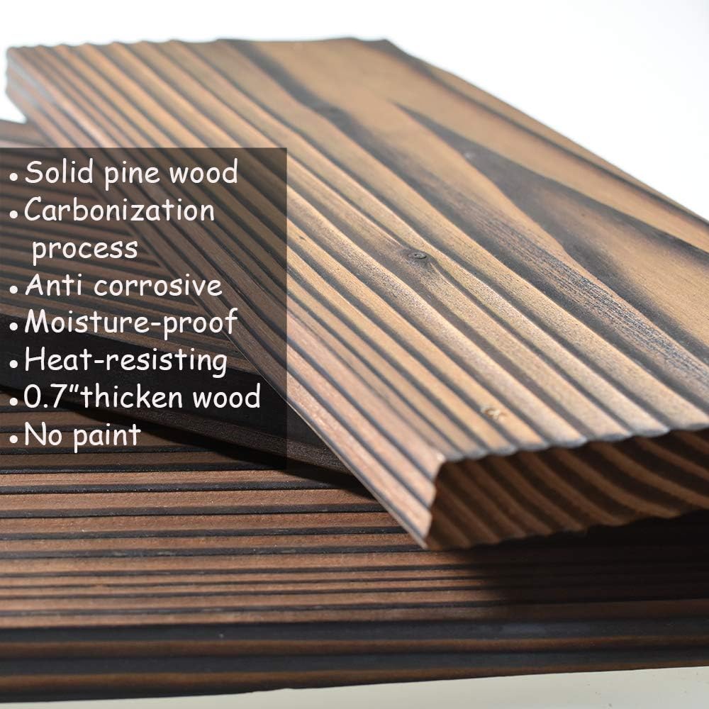 Floating Shelves Rustic Wood Wall Mounted Shelf Practical Metal Fence Design Ideal for Bedroom