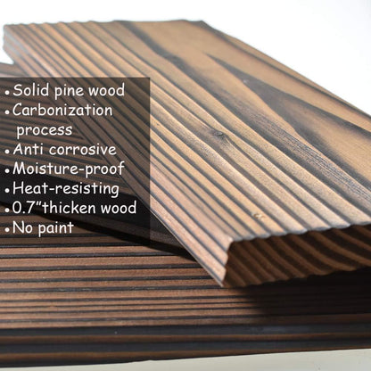 Floating Shelves Rustic Wood Wall Mounted Shelf Practical Metal Fence Design Ideal for Bedroom