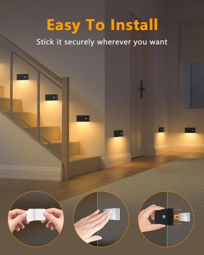 WILLED Stair Lights Indoor, Wireless Motion Sensor Light Indoor, Rechargeable Night Lights for