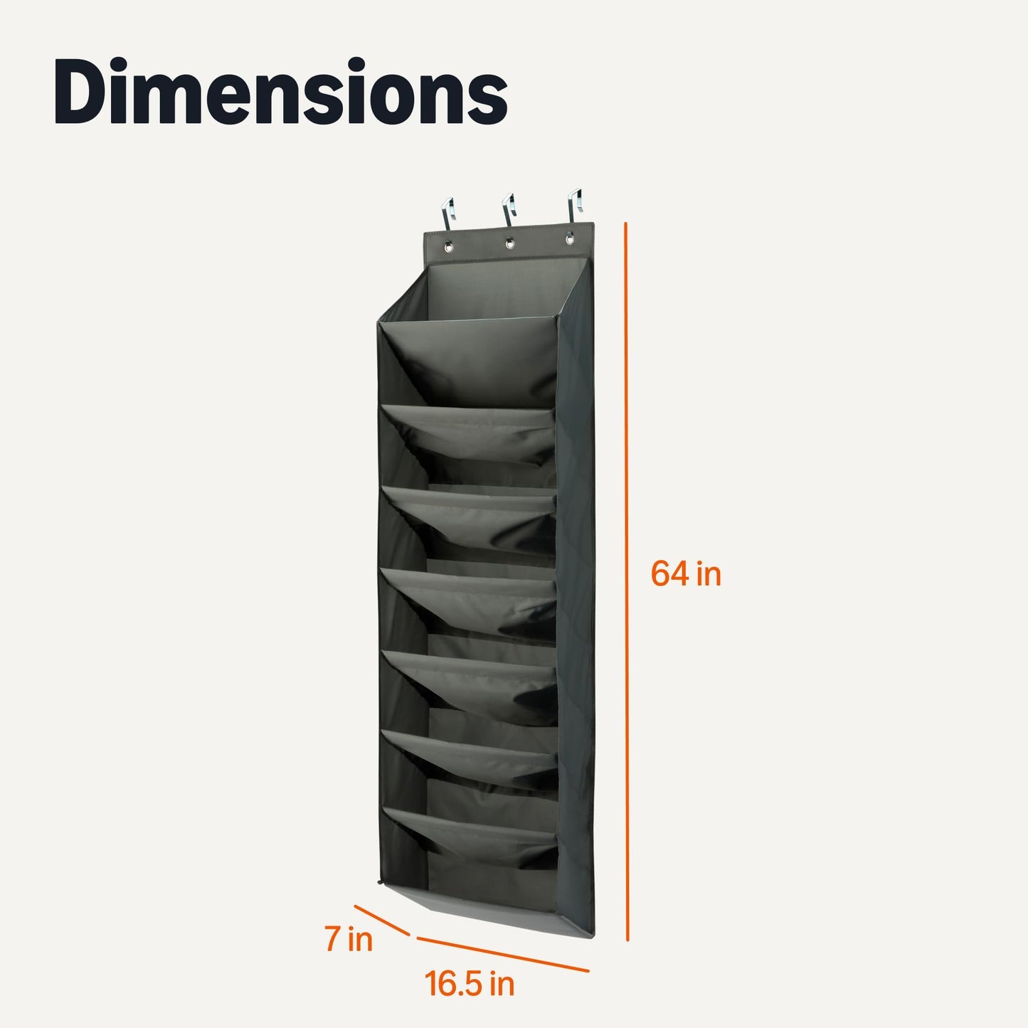 Amazon Basics 8 Tier Over the Door Shoe Organizer, Large Capacity Space Saving Hanging Shoe Storage