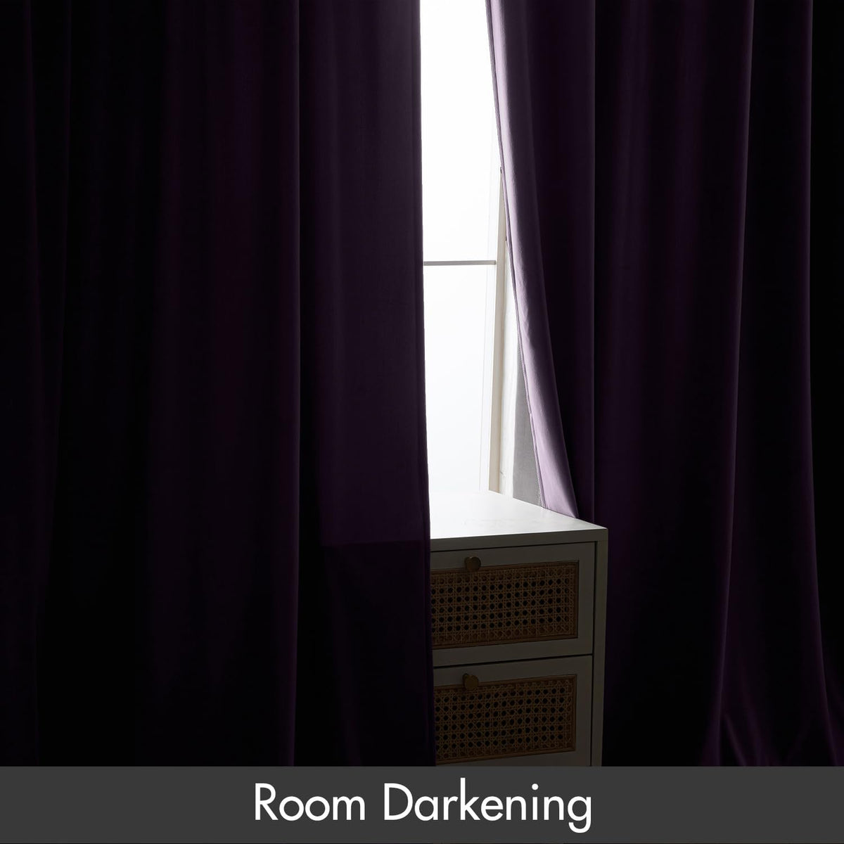 MIULEE Purple Velvet Curtains Thermal Insulated Blackout Curtain Drapes for Bedroom Living Room