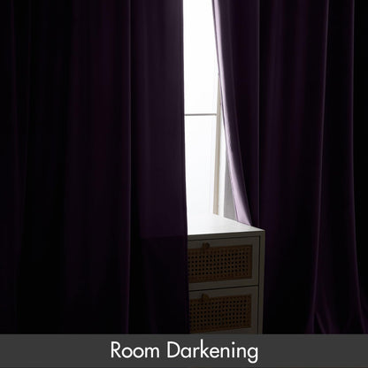 MIULEE Purple Velvet Curtains Thermal Insulated Blackout Curtain Drapes for Bedroom Living Room
