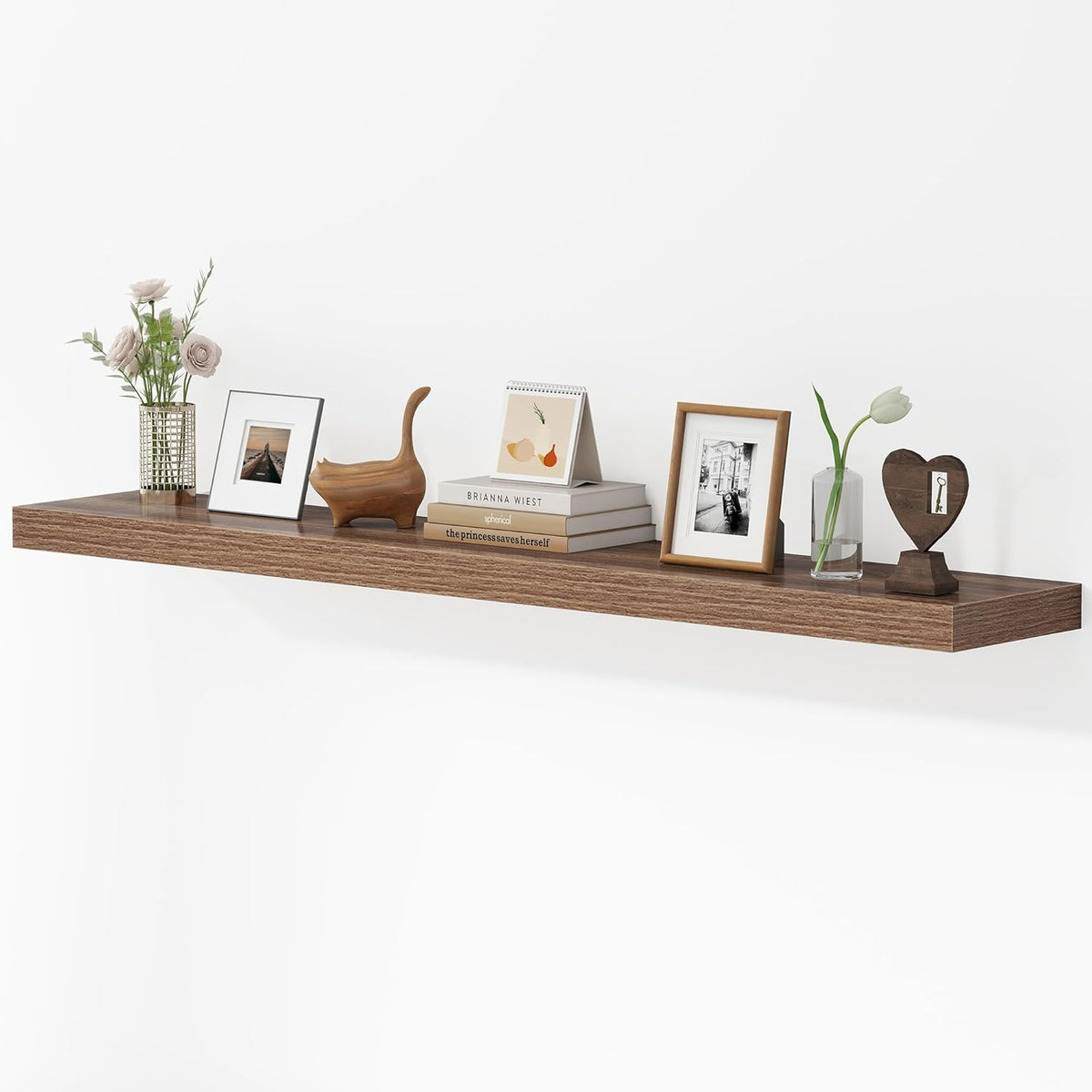Dreamland 55 Inches Floating Shelves for Wall, 9.3" Deep Long Floating Shelves Set of 1, Large