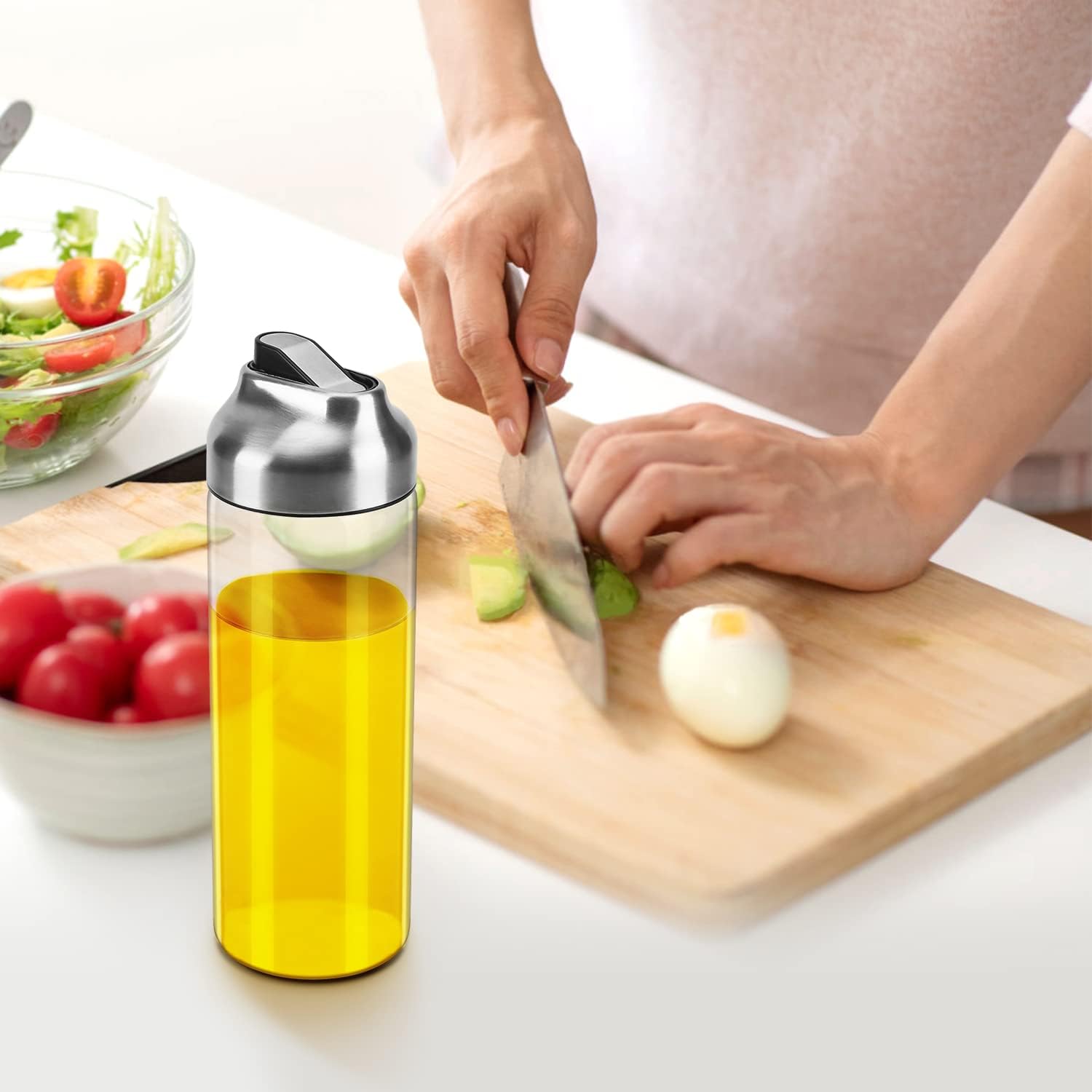 Aelga Olive Oil Dispenser Bottle - Glass Oil Dispenser - Dispenser Bottle for Kitchen with