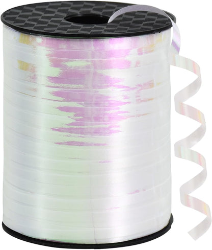 BEISHIDA 500 Yards White Ribbons Curling Ribbon 5mm for Gift Wrapping, Thin Curly Ribbon for Craft