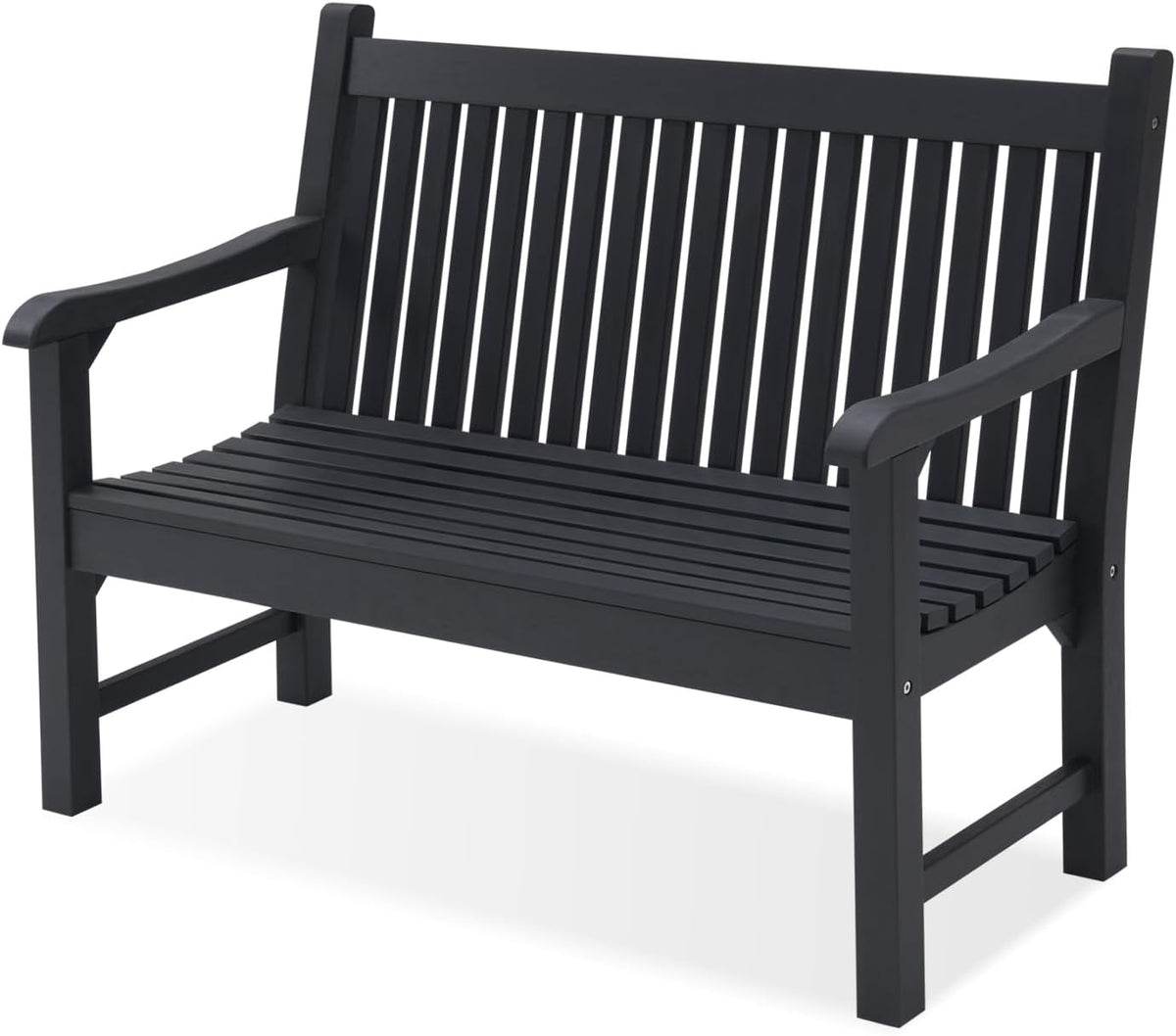 Psilvam Garden Bench, 2-Person Poly Lumber Patio Bench, All-Weather Outdoor Bench That Never Rot